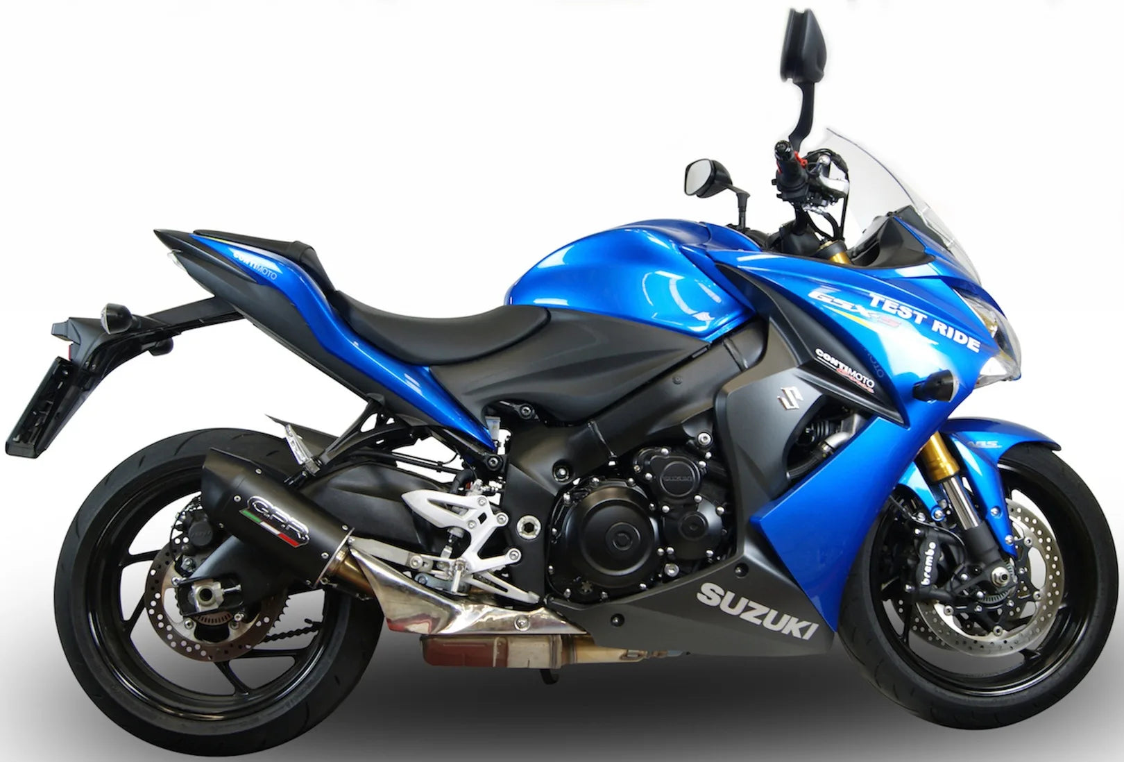 Exhaust Tip With Noise Certification Furore Aluminium Black - Gpr Compatible With Suzuki Gsx-S 1000 F (2015-2016)