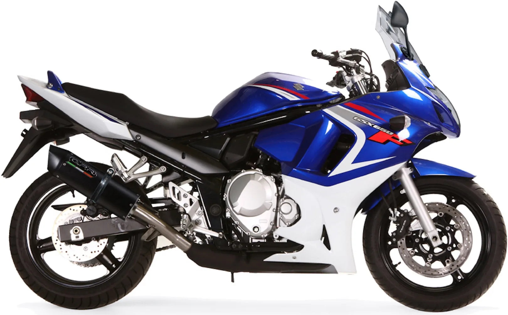 Exhaust Tip With Noise Certification Furore Aluminium Black - Gpr Compatible With Suzuki Gsx 650 F Ie (2008-2014)