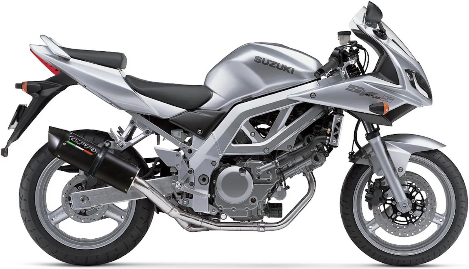 Exhaust Tip With Noise Certification Furore Aluminium Black - Gpr Compatible With Suzuki Sv 650 - S (2003-2010)