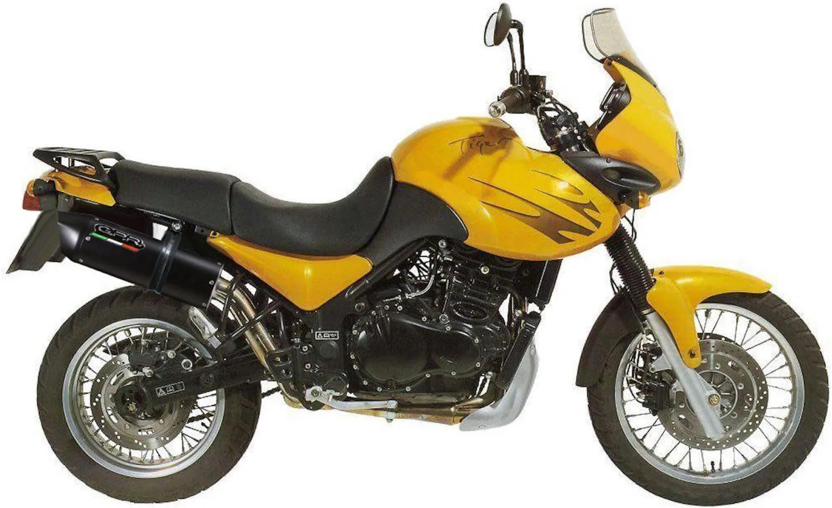 Exhaust Tip With Noise Certification Furore Aluminium Black - Gpr Compatible With Triumph Tiger 955 (2002-2006)