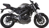 Exhaust Tip With Noise Certification Furore Aluminium Black - Gpr Compatible With Yamaha Mt-125 (2014-2016)