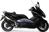 Complete Non-Catalytic Exhaust System With Sound Certification Furore Aluminium Black - Gpr Compatible With Yamaha T-Max 500 (2001-2011)
