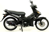 Complete Non-Catalytic Exhaust System With Sound Certification Furore Aluminium Black - Gpr Compatible With Yamaha T135 Spark Lc4V (2005-2012)