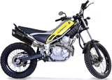 Complete Non-Catalytic Exhaust System With Sound Certification Furore Aluminium Black - Gpr Compatible With Yamaha Tricker 250 (2005-2008)