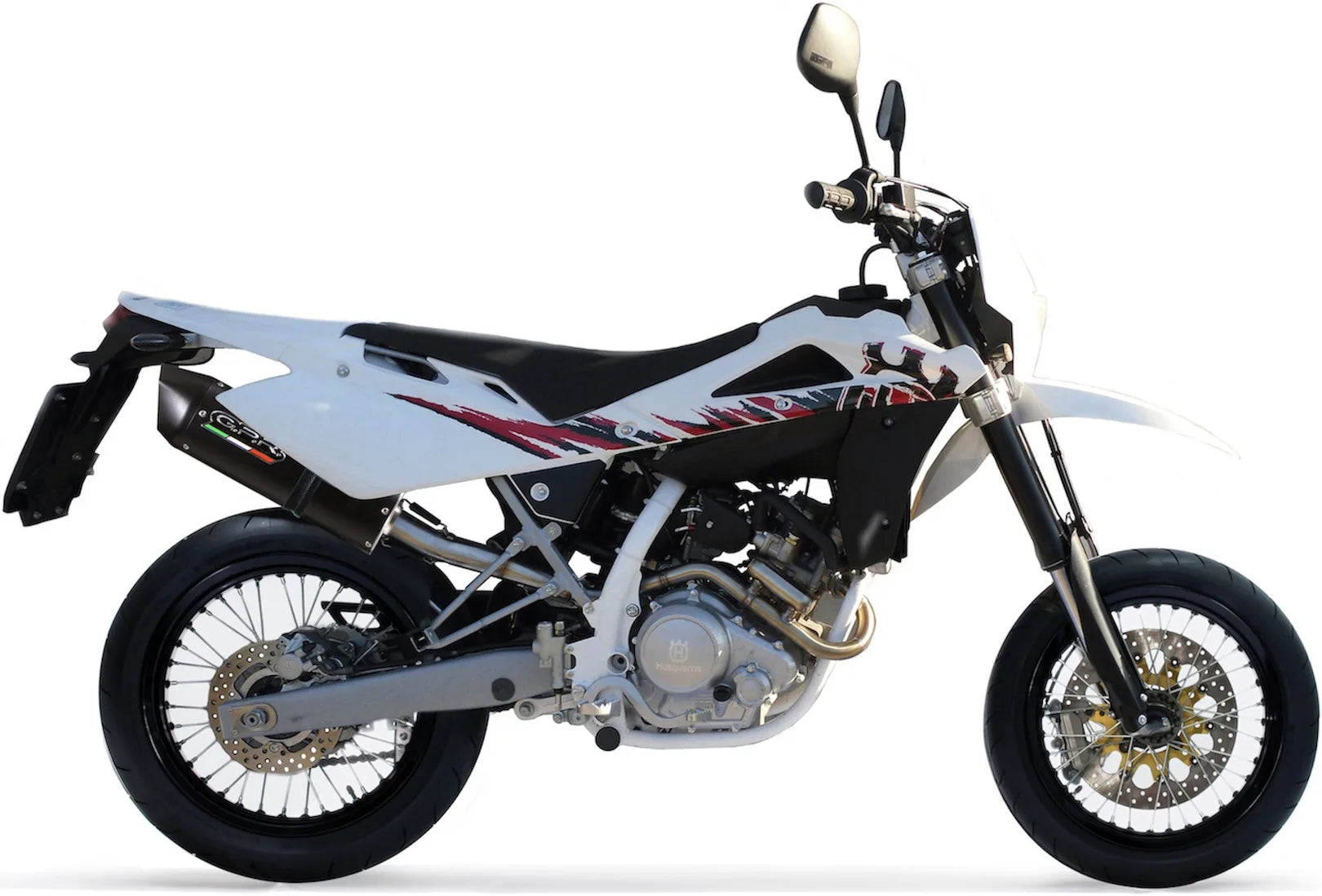 Exhaust Tip With Noise Certification Furore Aluminium Black - Gpr Compatible With Husqvarna Smr 125 4T (2011-2013)