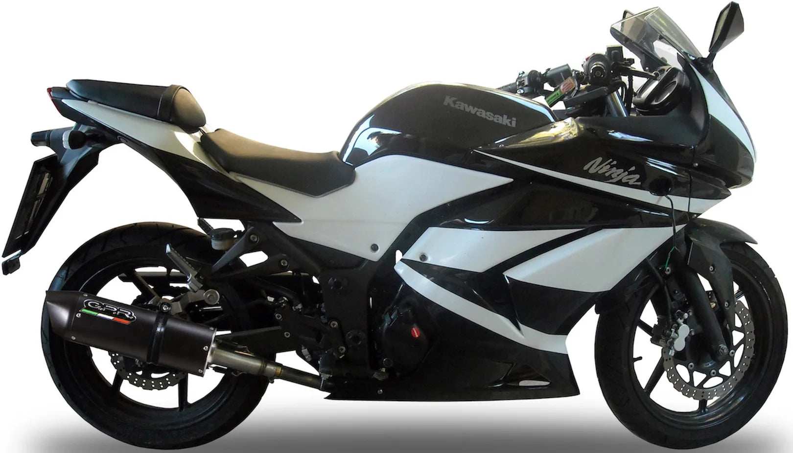 Exhaust Tip With Noise Certification Furore Aluminium Black - Gpr Compatible With Kawasaki Ninja 250 R (2007-2014)