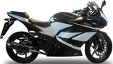 Exhaust Tip With Noise Certification Furore Aluminium Black - Gpr Compatible With Kawasaki Ninja 250 R (2007-2014)