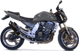 Dual Exhaust System With Sound Certification Furore Aluminium Black - Gpr Compatible With Kawasaki Z 1000 (2003-2006)
