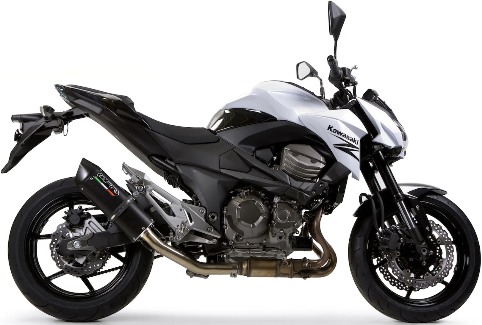 Exhaust Tip With Noise Certification Furore Aluminium Black - Gpr Compatible With Kawasaki Z 800 (2013-2016)