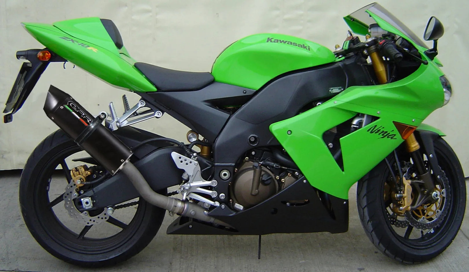 Exhaust Tip With Noise Certification Furore Aluminium Black - Gpr Compatible With Kawasaki Zx-10R (2004-2005)