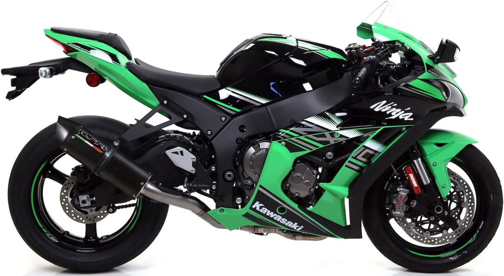 Exhaust Tip With Noise Certification Furore Aluminium Black - Gpr Compatible With Kawasaki Zx-10R (2010-2015)