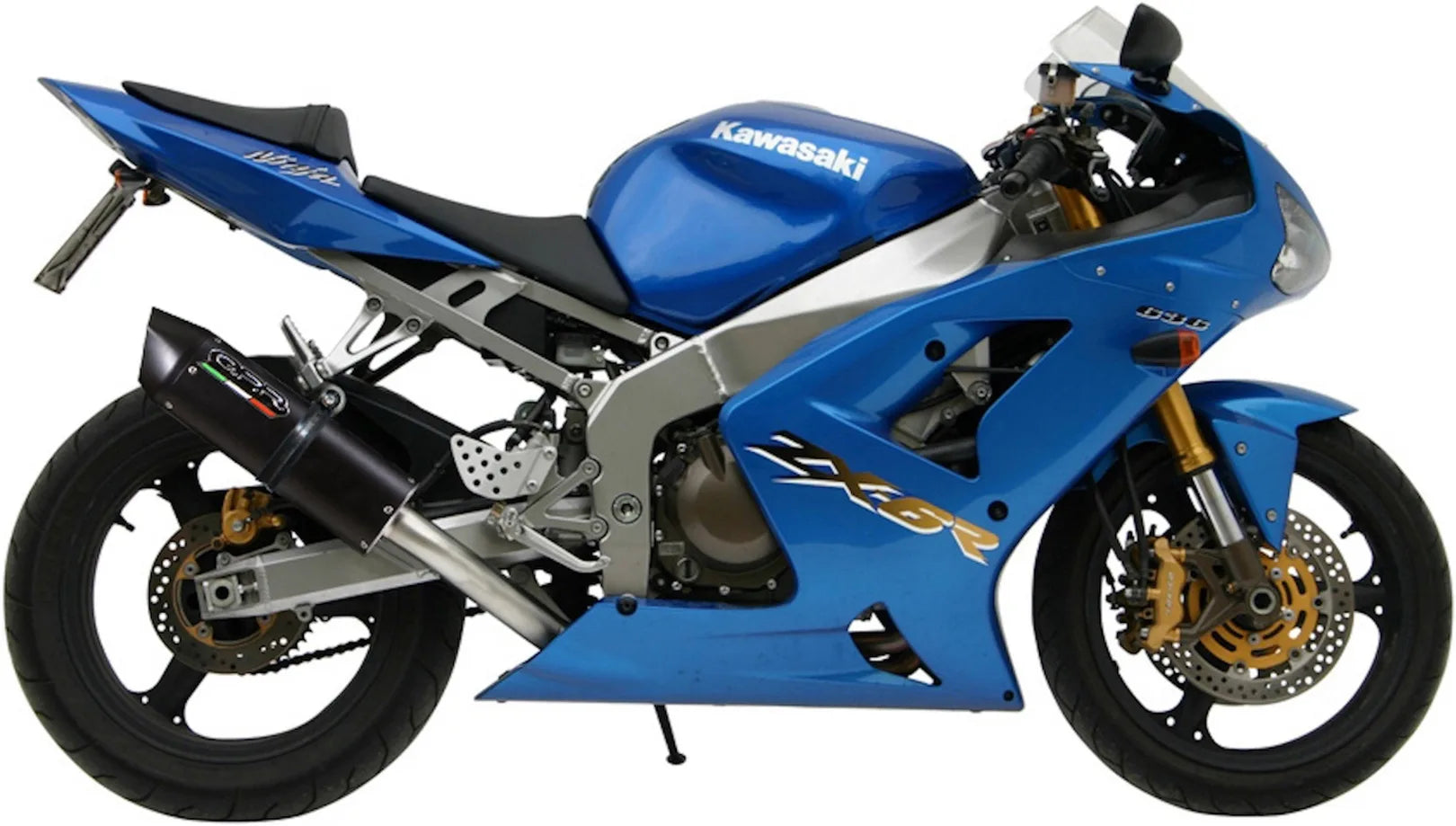 Exhaust Tip With Noise Certification Furore Aluminium Black - Gpr Compatible With Kawasaki Zx 6R 636 (2003-2004)