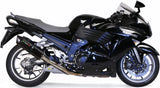 Dual Exhaust System With Sound Certification Furore Aluminium Black - Gpr Compatible With Kawasaki Zzr 1400 (2006-2007)