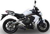 Catalytic Exhaust Tip With Sound Certification Ghisa Black Stainless Steel - Gpr Compatible With Kawasaki Er-6 F (2005-2011)