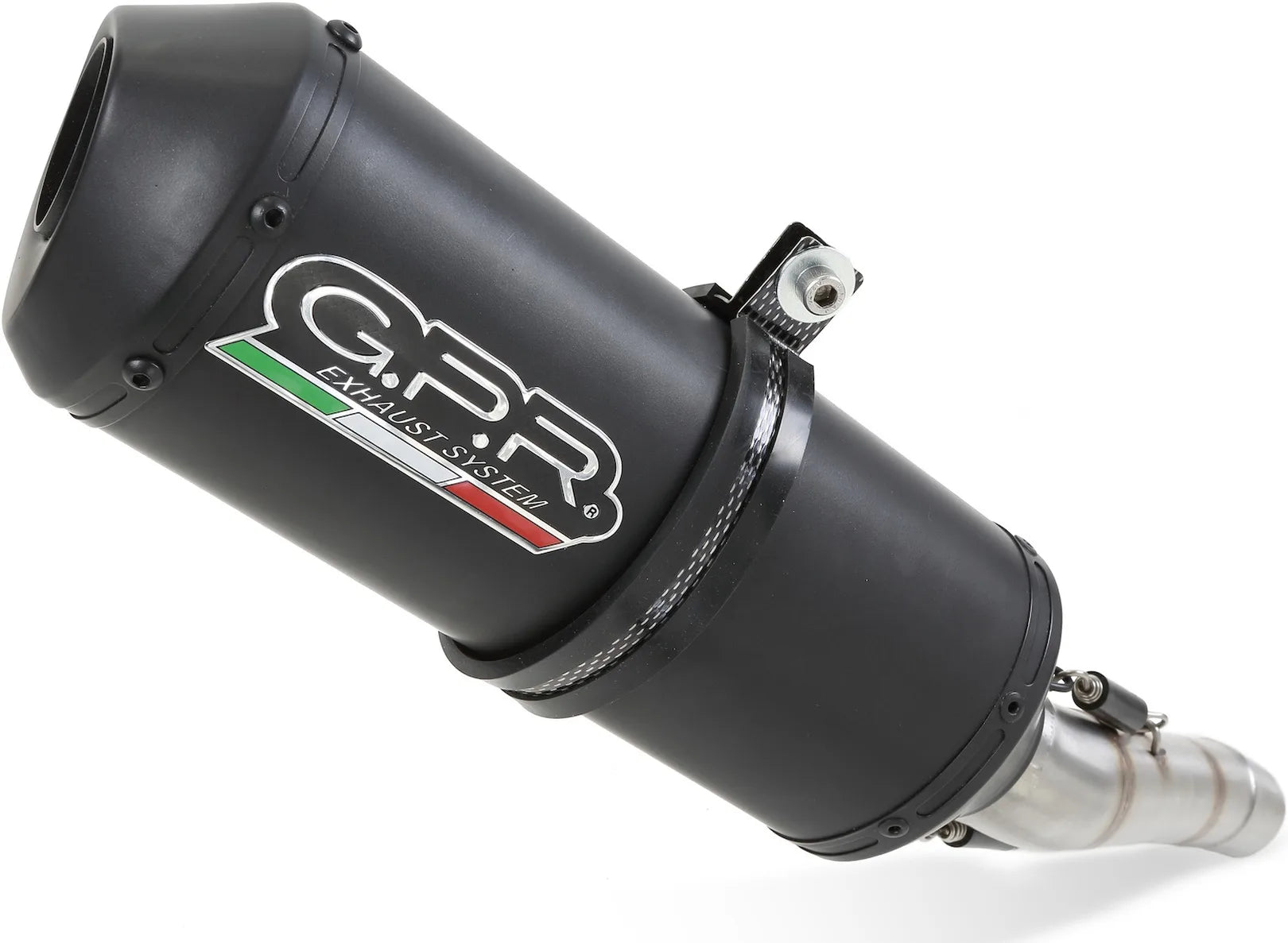 Catalytic Exhaust Tip With Sound Certification Ghisa Black Stainless Steel - Gpr Compatible With Moto Guzzi Stelvio 1200 4V (2008-2010)