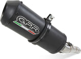 Catalytic Exhaust Tip With Sound Certification Ghisa Black Stainless Steel - Gpr Compatible With Moto Guzzi Stelvio 1200 8V (2011-2017)