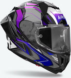 Full-Face Motorcycle Helmet Airoh Gp800 - Gp8Mu18 Hpc Carbon Gloss Blue Must Size S