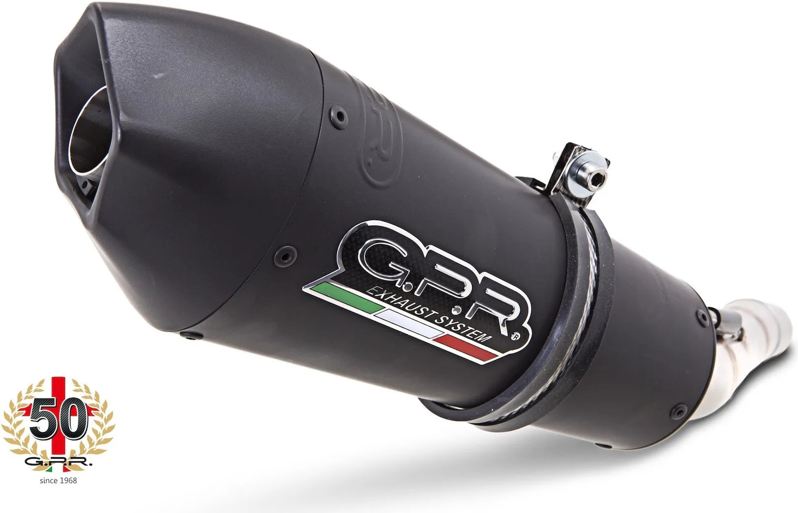 Catalytic Exhaust Tip With Sound Certification Gpe Anniversary Black Titanium - Gpr Compatible With Ducati Hypermotard 796 (2010-2012)