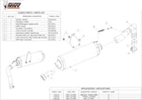 Exhaust Tip With Noise Certification Oval Stainless Steel - Mivv Compatible With Honda Hornet 600 (1998-2000)