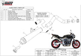 Catalytic Exhaust Tip With Sound Certification X-Cone Steel Black - Mivv Compatible With Honda Hornet 600 (2003-2006)