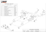 Dual Exhaust System With Sound Certification Gp Steel Black - Mivv Compatible With Honda Fmx 650 (2005-2006)