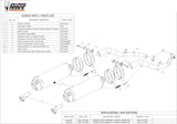 Dual Non-Catalytic Exhaust System With Sound Certification Oval Carbon Carbon - Mivv Compatible With Honda Xl 1000 Varadero (2003-2011)