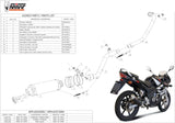 Complete Catalytic Exhaust System With Sound Certification Gp Carbon - Mivv Compatible With Honda Cbr 125 R (2004-2010)