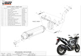 Exhaust Tip With Noise Certification Speed Edge Steel Black Carbon - Mivv Compatible With Honda Crosstourer 1200 (2012-2020)
