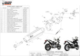 Exhaust Tip With Noise Certification Suono Stainless Steel Carbon - Mivv Compatible With Honda Nc 750 X (2014-2015)