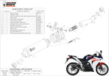 Catalytic Exhaust Tip With Sound Certification Gp Steel Black - Mivv Compatible With Honda Cbr 250 R (2011-2014)