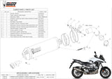 Exhaust Tip With Noise Certification Oval Titanium Carbon - Mivv Compatible With Honda Crossrunner (2015-2020)