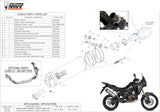 Exhaust Tip With Noise Certification Oval Titanium Carbon - Mivv Compatible With Honda Crf 1000 L Africa Twin (2016-2019)