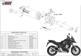 Exhaust Tip With Noise Certification Oval Carbon Carbon - Mivv Compatible With Honda Cb 500 X (2016)