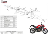 Exhaust Tip With Noise Certification Suono Stainless Steel Carbon - Mivv Compatible With Honda Cb 500 F (2016-2018)