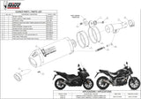 Exhaust Tip With Noise Certification Oval Carbon Carbon - Mivv Compatible With Honda Integra 750 (2016-2020)