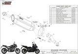 Exhaust Tip With Noise Certification Suono Stainless Steel Carbon - Mivv Compatible With Honda Nc 750 S (2016-2022)