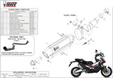 Complete Non-Catalytic Exhaust System With Sound Certification Suono Steel Black Carbon - Mivv Compatible With Honda X-Adv 750 (2017-2024)
