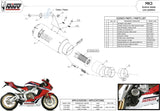 Uncatalysed Exhaust System Without Sound Certification Mk3 Carbon - Mivv Compatible With Honda Cbr 1000 Rr (2017-2019)