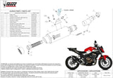 Exhaust Tip With Noise Certification Oval Carbon - Mivv Compatible With Honda Cb 500 F (2019-2024)