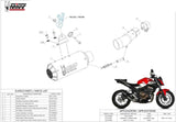 Uncatalysed Exhaust System Without Sound Certification Mk3 Steel Black - Mivv Compatible With Honda Cb 500 F (2019-2024)