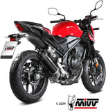 Exhaust Tip With Noise Certification Ak-1 Steel Black Carbon - Mivv Compatible With Honda Cb 500 Hornet (2024)