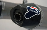Dual Exhaust System Without Sound Certification Relevance Stainless Steel Carbon Cap - Termignoni Compatible With Honda Crf 450 R (2014)