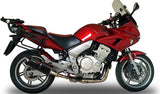 Dual Exhaust System With Sound Certification Furore Aluminium Black - Gpr Compatible With Honda Cbf 1000 - St (2006-2009)