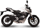 Complete Exhaust System With Sound Certification Force Stainless Steel Carbon Cap - Termignoni Compatible With Honda Cb 125 (2018-2020)