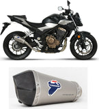 Exhaust Tip Without Sound Certification Relevance Titanium Carbon Cap - Termignoni Compatible With Honda Cb 500 F - R - X My19 (2019-2020)