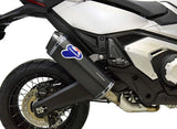 Exhaust Tip With Noise Certification Scream Titanium Black Carbon Cap - Termignoni Compatible With Honda X-Adv 750 (2021-2024)