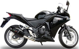Complete Catalytic Exhaust System With Sound Certification Furore Aluminium Black - Gpr Compatible With Honda Cbr 250 R (2010-2014)