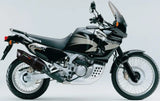 Exhaust Tip With Noise Certification Furore Aluminium Black - Gpr Compatible With Honda Africa Twin 750 Xrv (1993-2003)