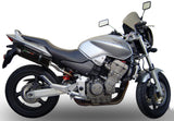 Dual Exhaust System With Sound Certification Furore Aluminium Black - Gpr Compatible With Honda Hornet 900 (2002-2005)