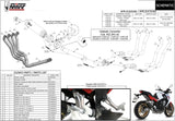 Complete Non-Catalytic Exhaust System With Sound Certification Gp Steel Black - Mivv Compatible With Honda Cb 650 F (2014-2018)